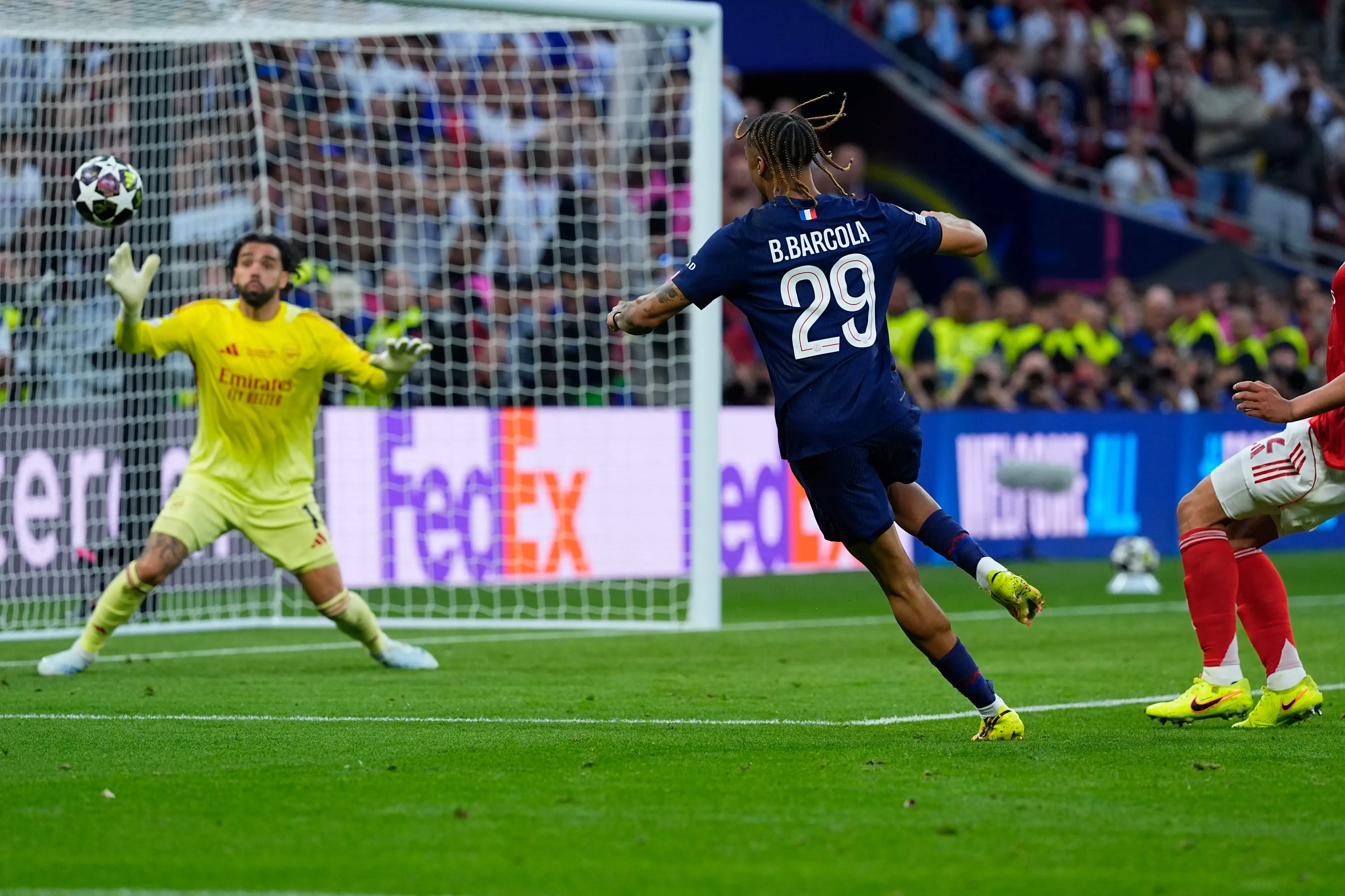 Barcola struggled for regular starts at PSG last season. Image credit: Getty 