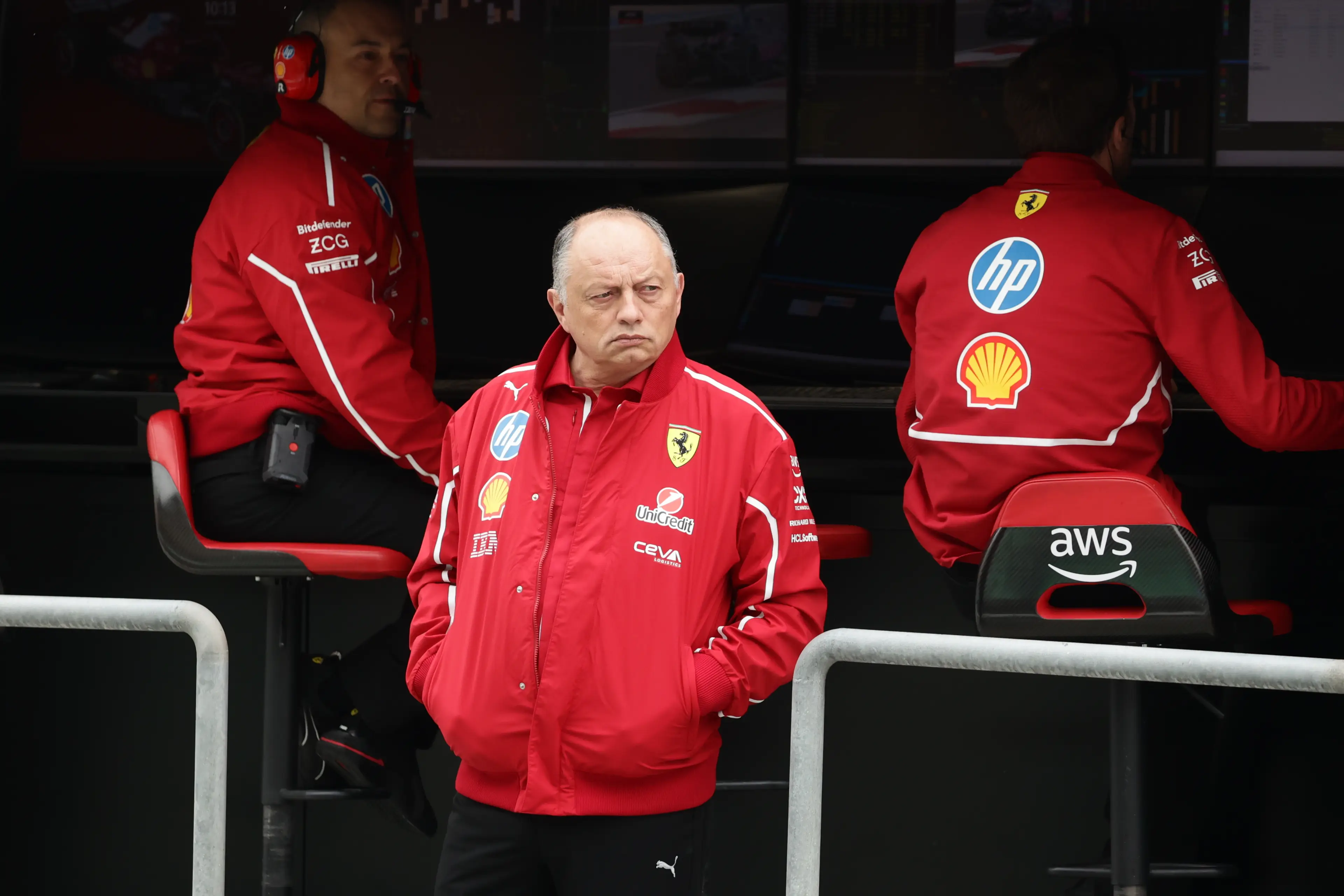 Ferrari boss Fred Vasseur has slammed Formula One’s broadcast. Image credit: Getty