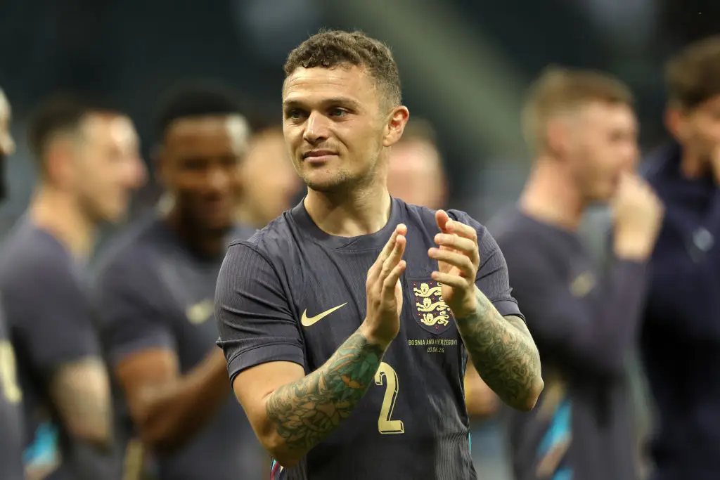 Newcastle defender Kieran Trippier pictured in action for England at Euro 2024 -