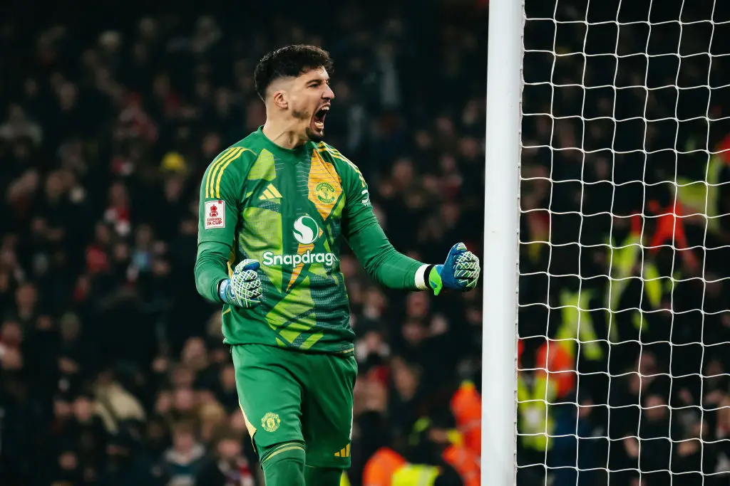 Man United goalkeeper Altay Bayindir was awarded player of the match on Sunday. (Image: Getty) 