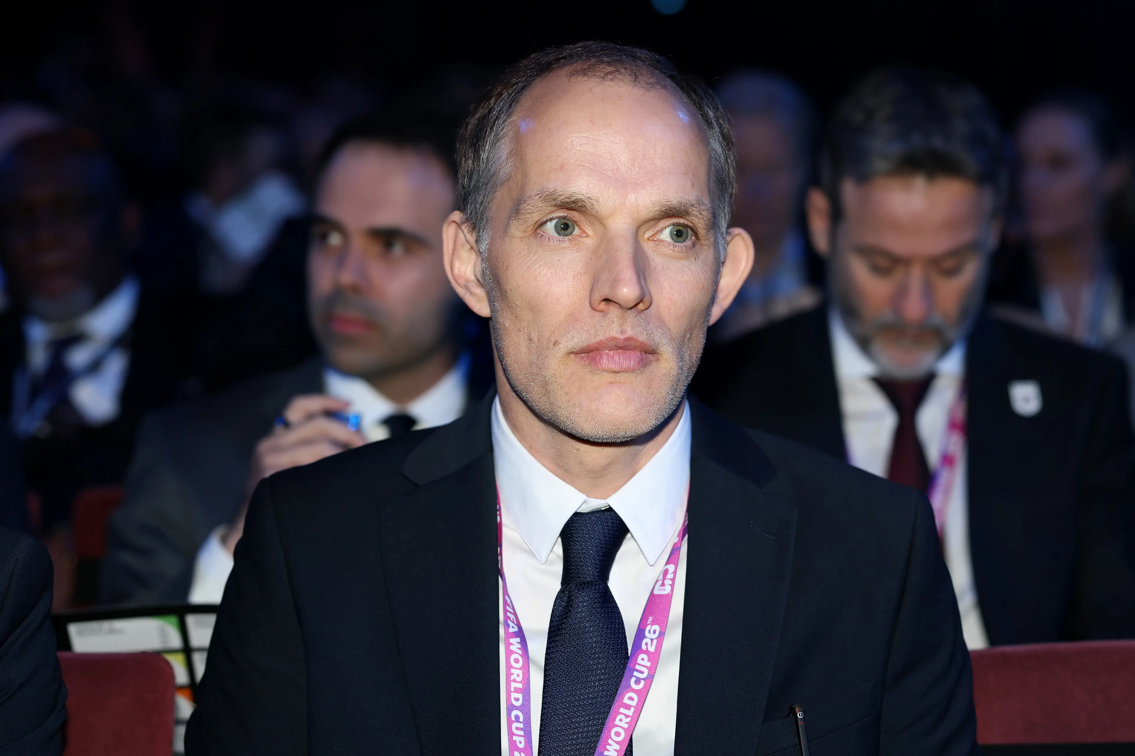 Thomas Tuchel was present at the 2026 World Cup draw ceremony in Washington. Image: Getty 