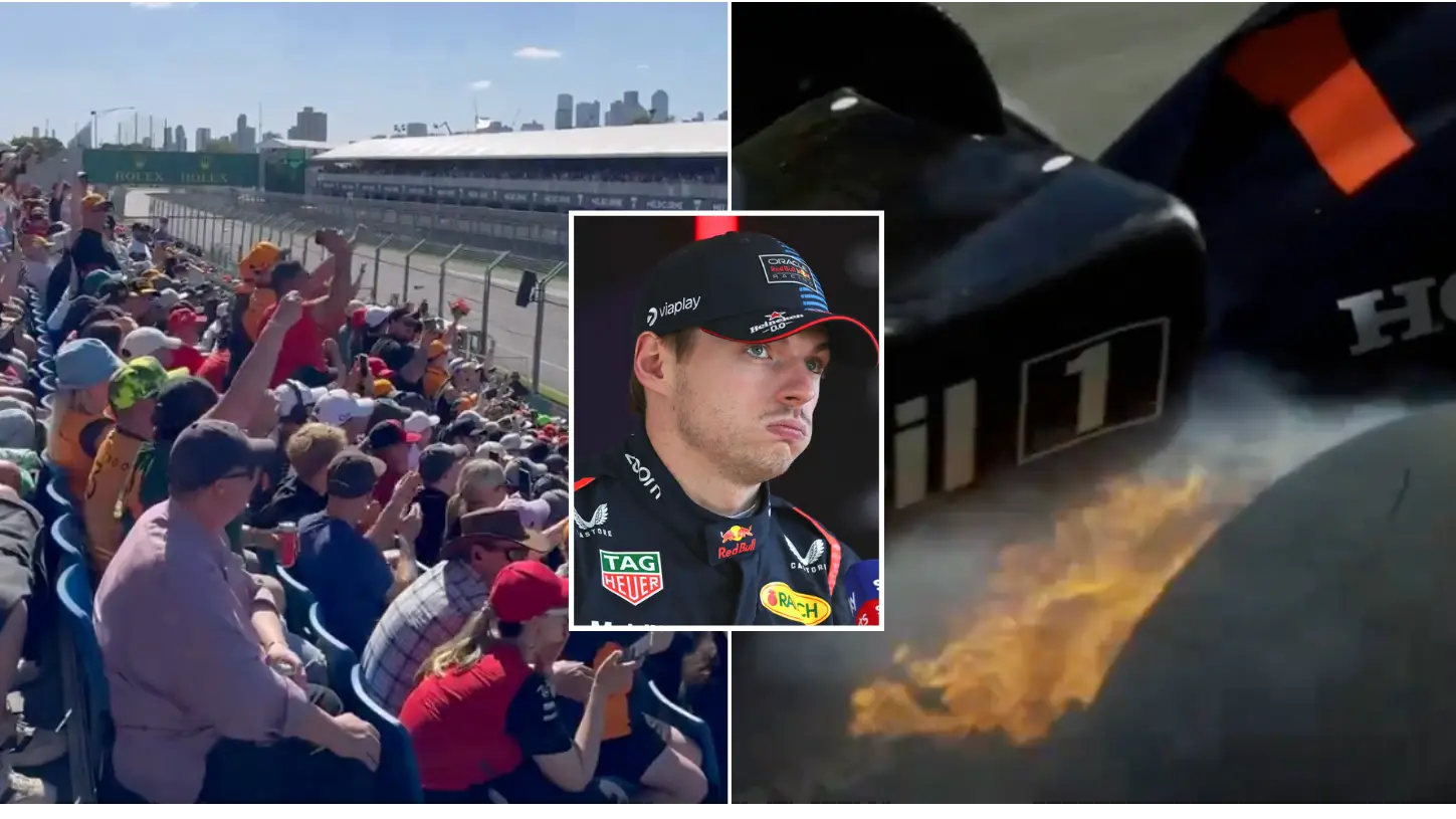 Unseen footage shows F1 fans cheering Max Verstappen retirement at Australian Grand Prix after car fire