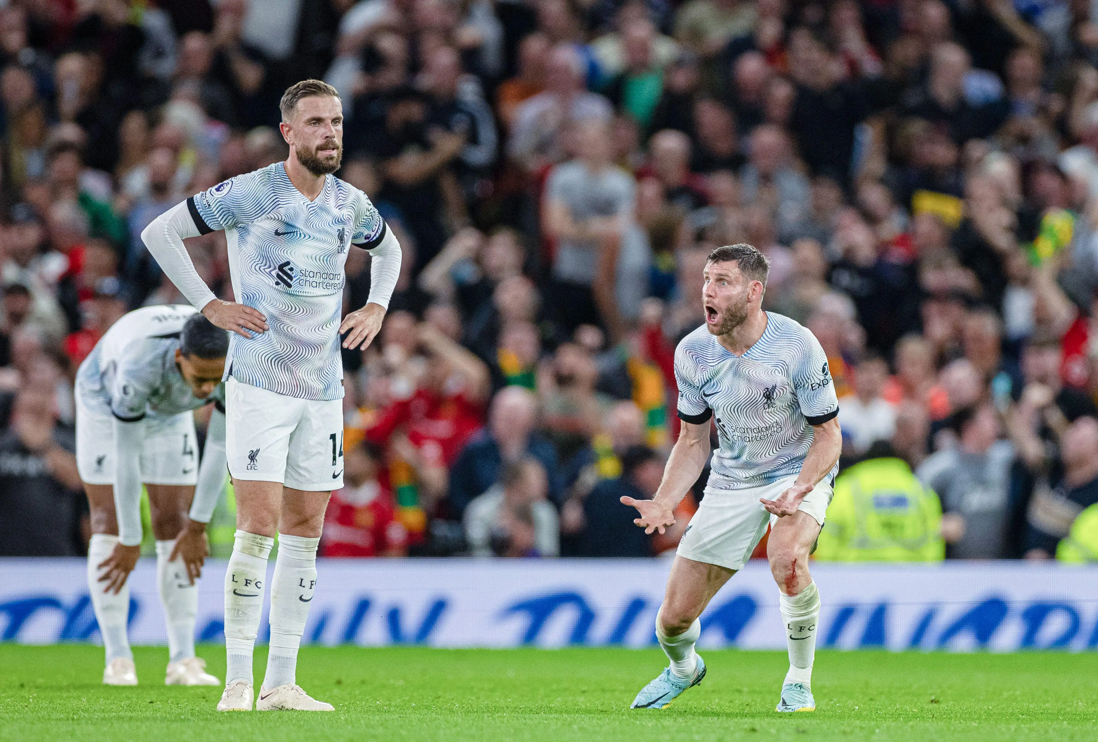 Jordan Henderson and James Milner started in Monday's 2-1 defeat to Manchester United. (Image