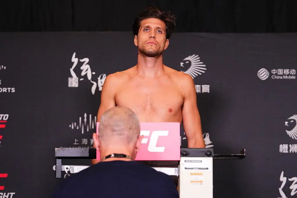 UFC fans are concerned after seeing Brian Ortega weigh in. (Image: Jeff Bottari/Zuffa LLC via Getty)