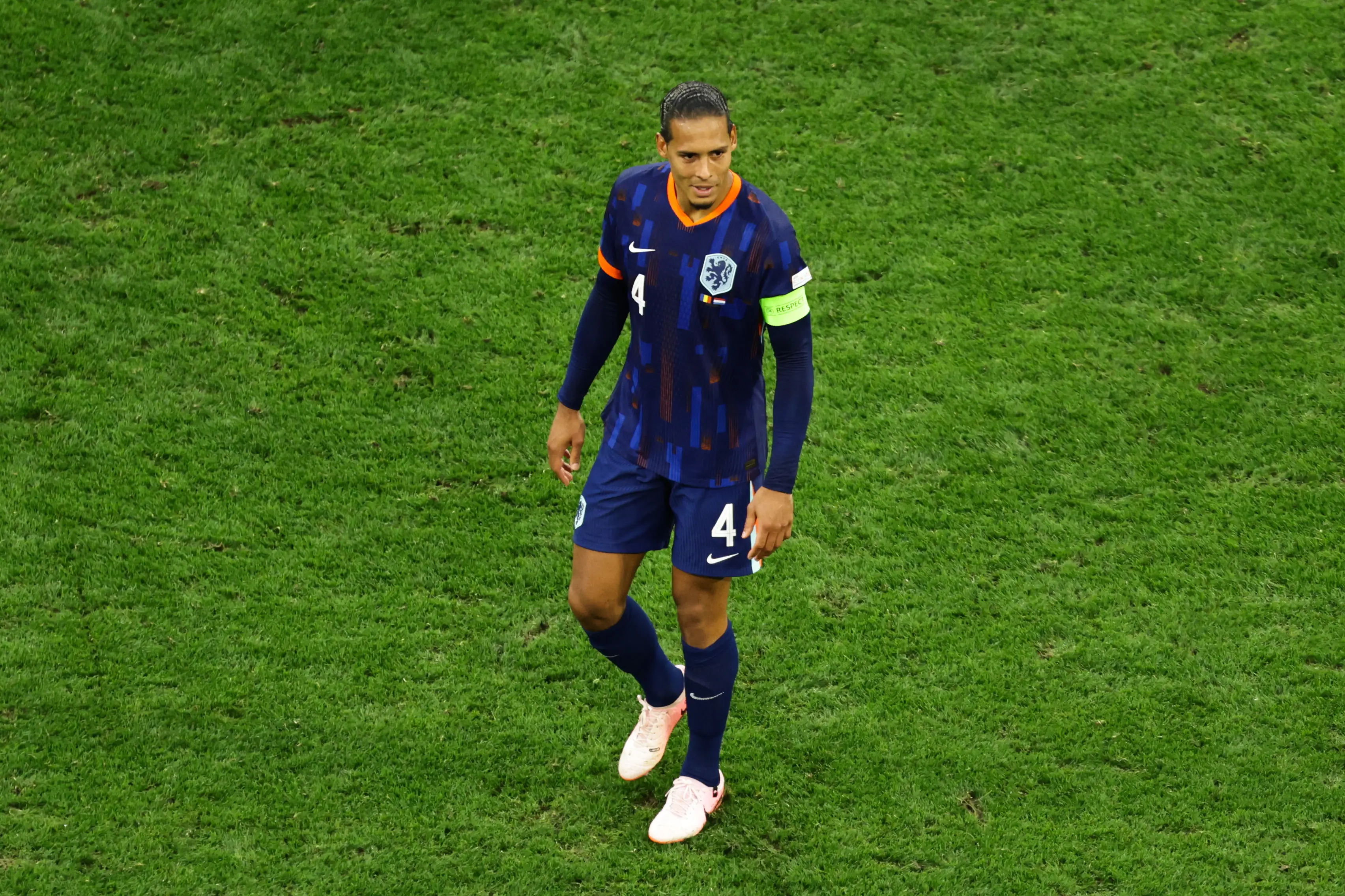 Virgil van Dijk in action for the Netherlands. Image: Getty 