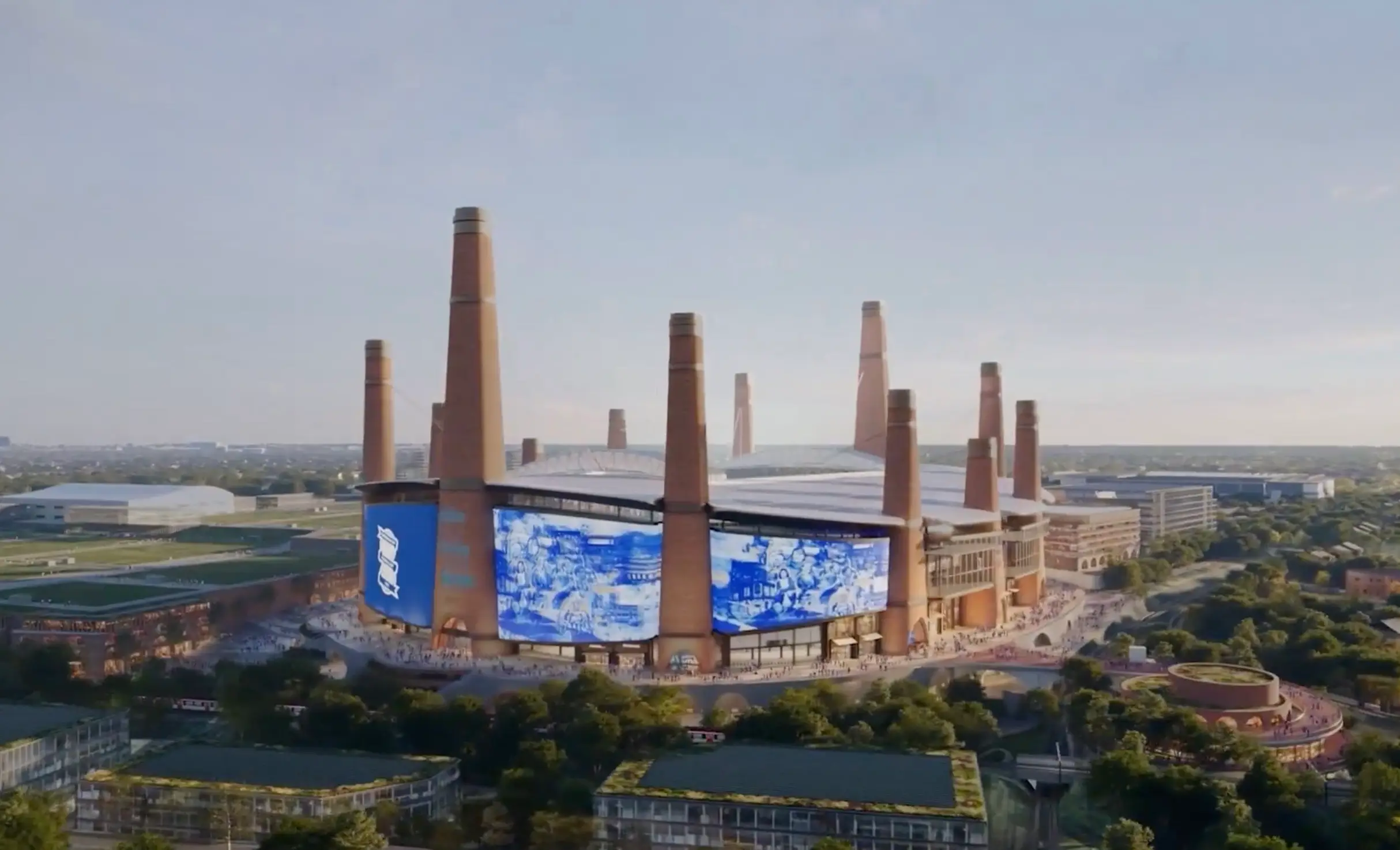 Birmingham's new stadium design. Image credit: Birmingham City