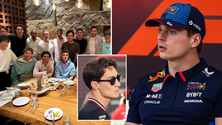 F1 journalist reveals what George Russell did immediately after arriving at drivers' dinner and it speaks volumes amid Max Verstappen feud