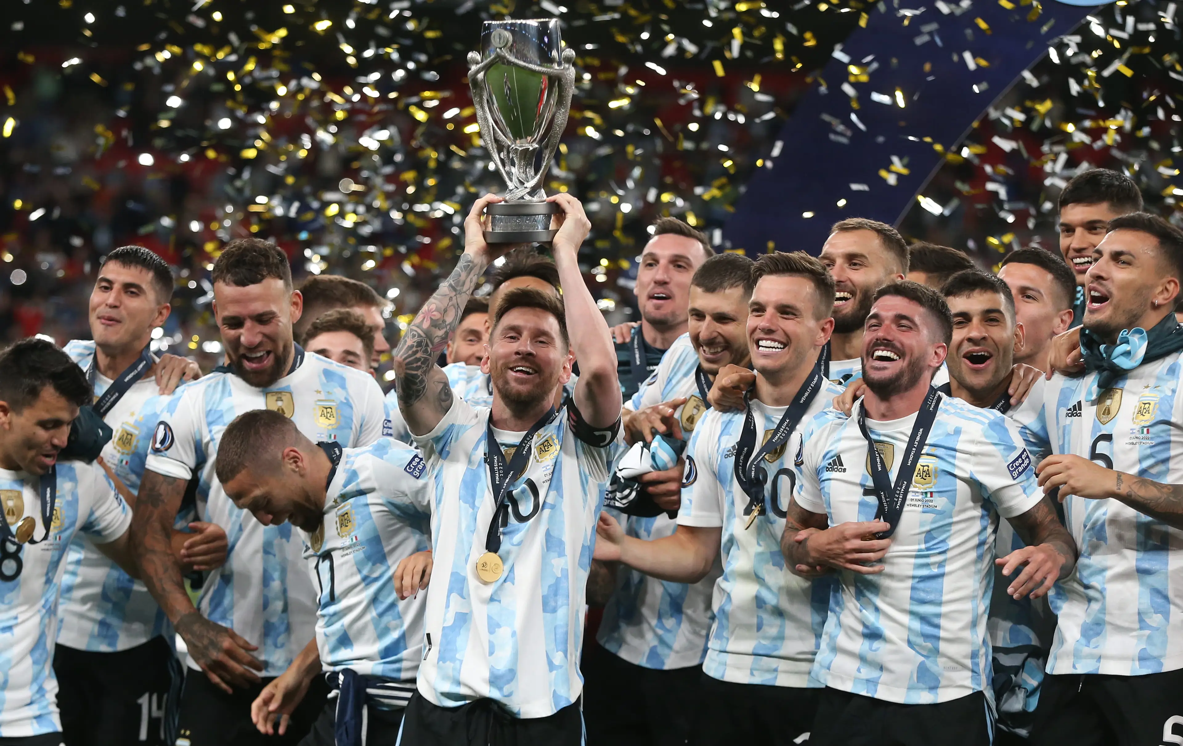 Argentina defeated Italy to win the 2022 Finalissima (Image: Getty)
