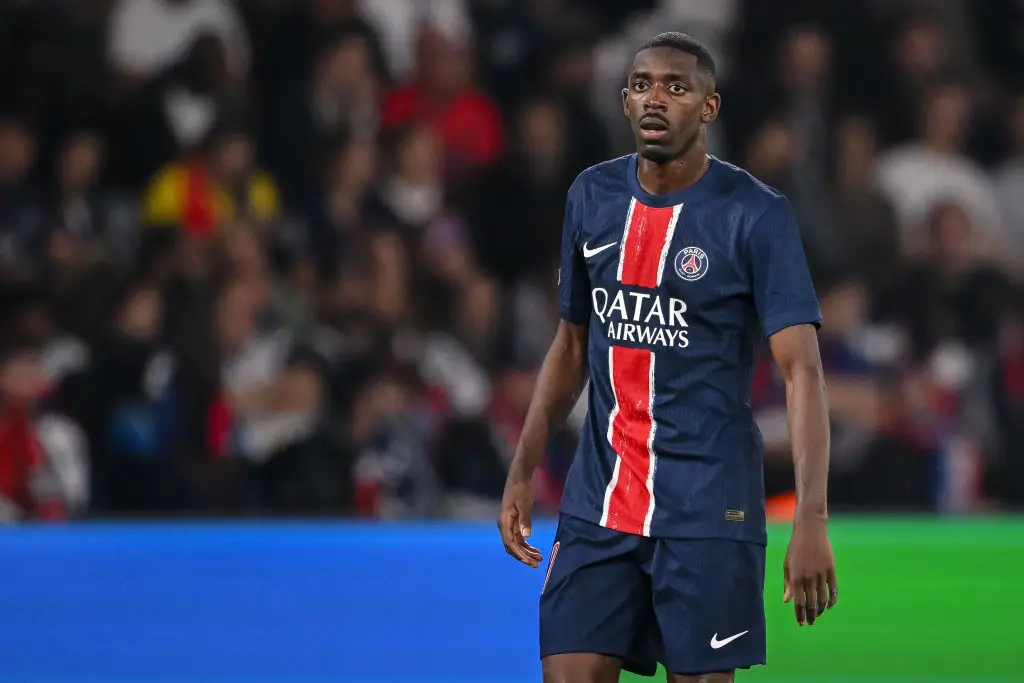 Ousmane Dembele in action during PSG's 1-0 Champions League win over Girona -
