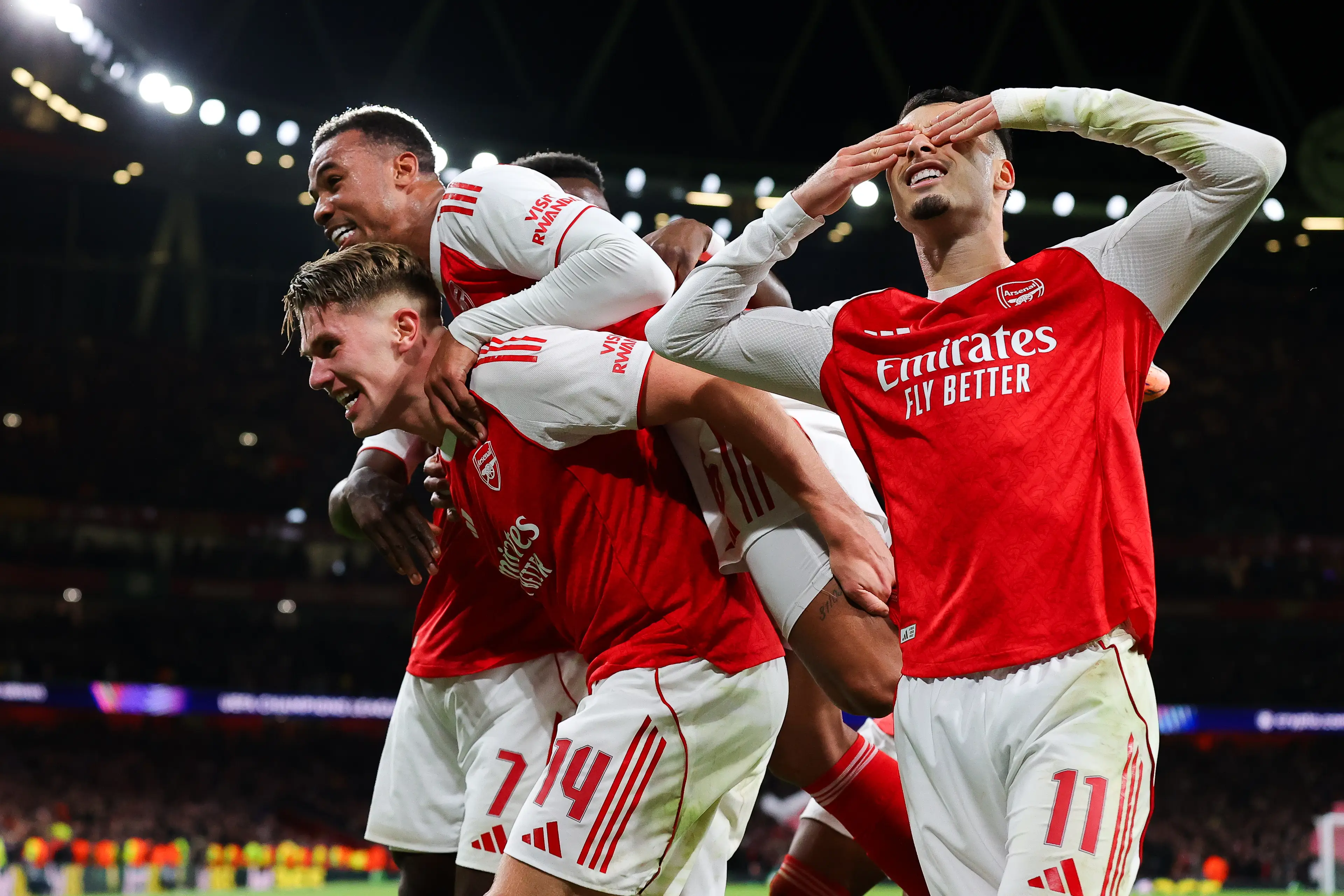 Arsenal remain unbeaten in the Champions League following their win over Atletico Madrid. Image credit: Getty