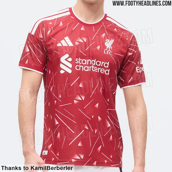 Liverpool's new kit has been leaked. Image: Footy Headlines