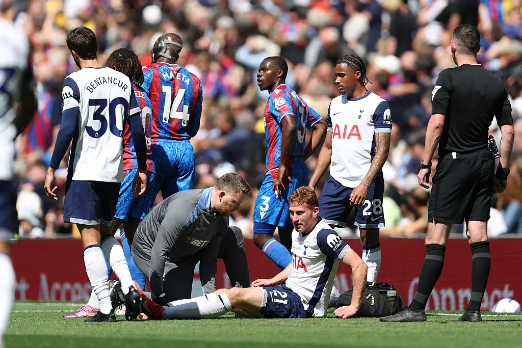 Dejan Kulusevski sustained an injury against Crystal Palace (Credit:Getty)