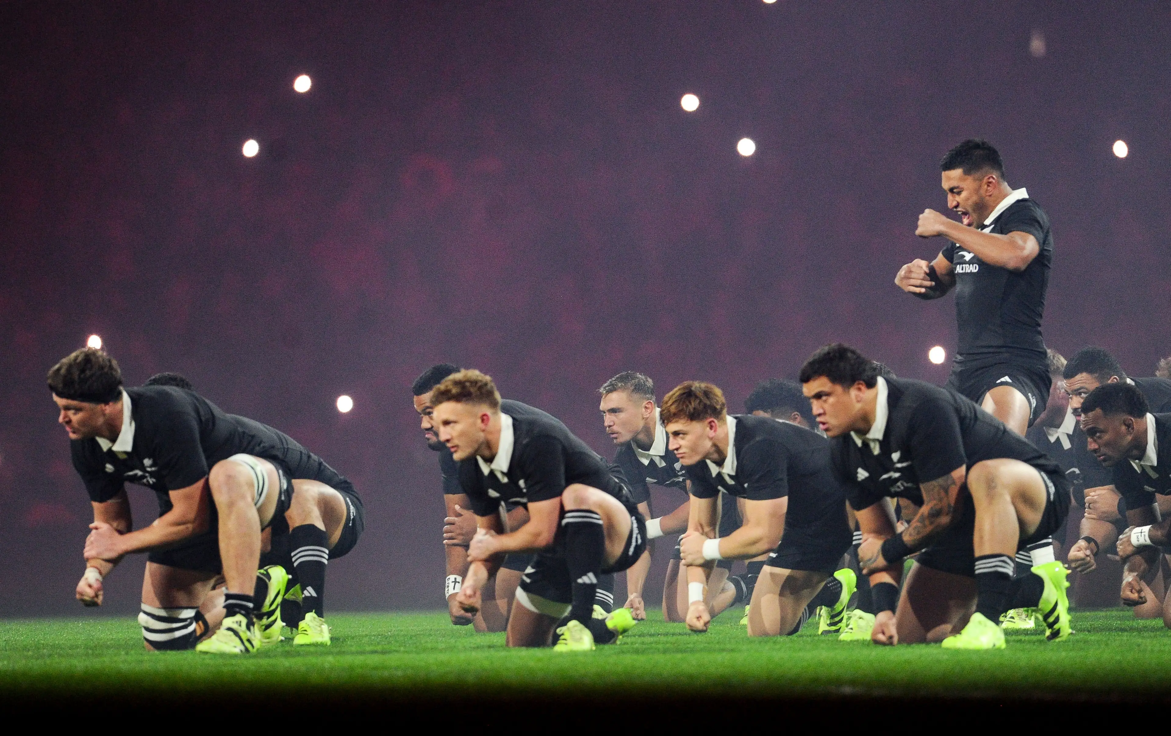 New Zealand do the Haka during the Quilter Nations Series 2025 rugby international match between Wales and New Zealand (Getty Images)