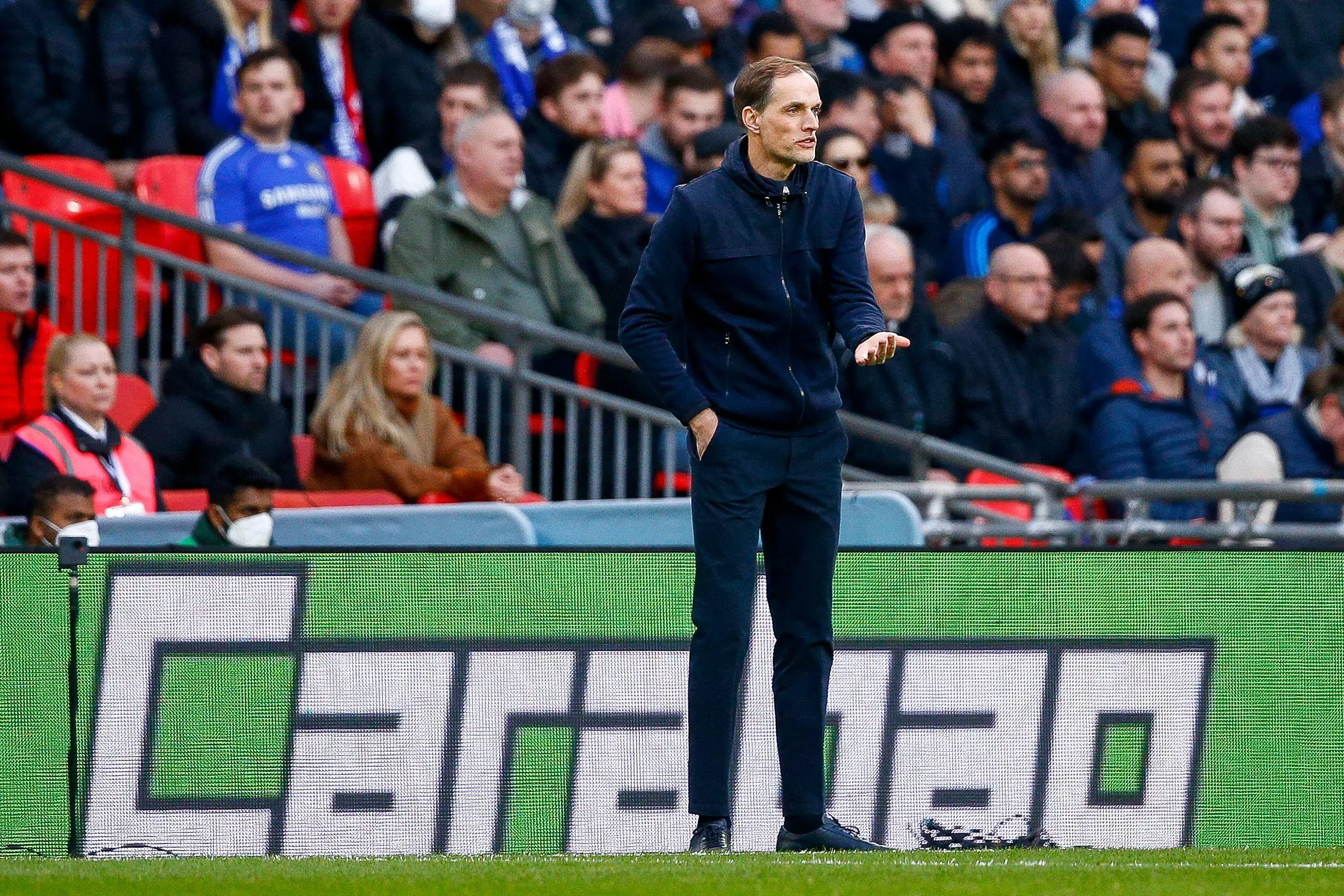 Chelsea Manager Thomas Tuchel during the Carabao Cup Final match between Chelsea and Liverpool. (Alamy)