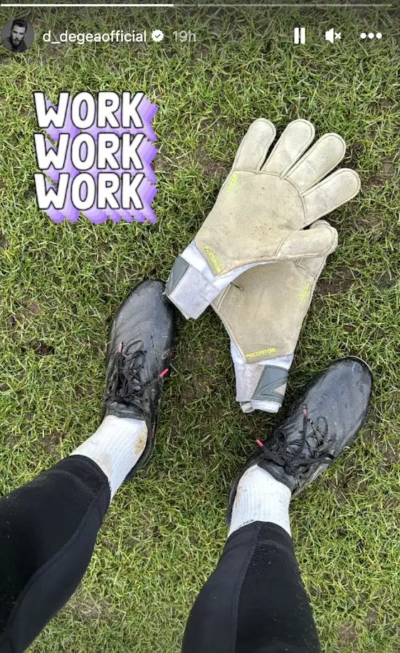 David De Gea's latest Instagram post gives nothing away. (