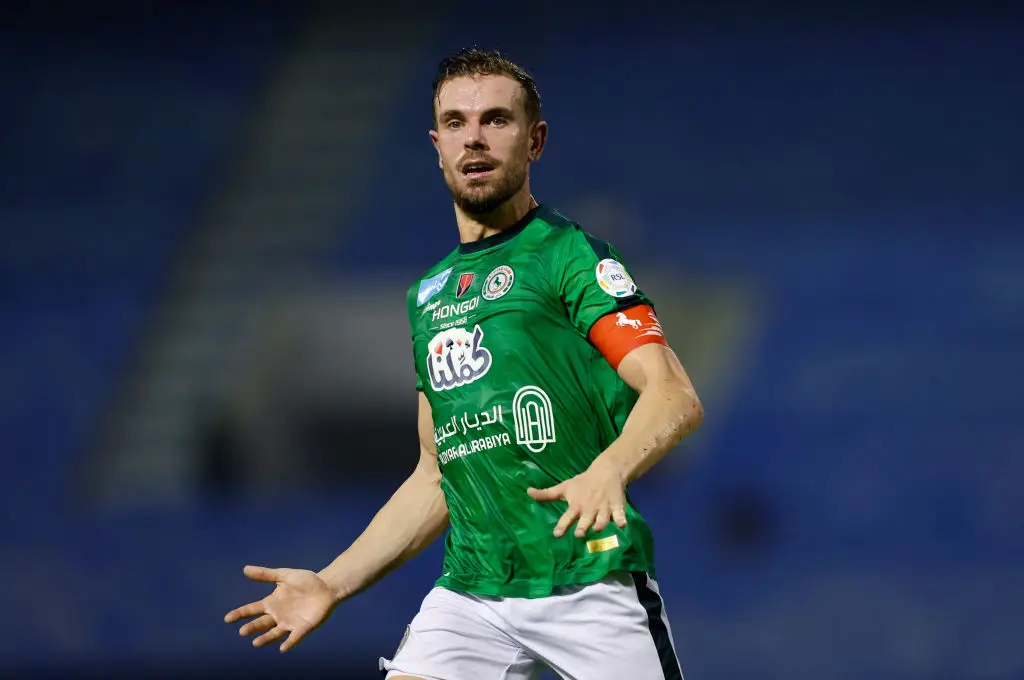 Ajax midfielder Jordan Henderson pictured in action for Saudi Pro League side Al Ettifaq (