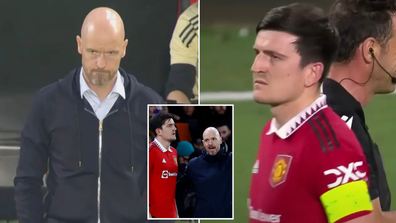 Journalist spots awkward moment between Erik ten Hag and Harry Maguire in crushing Sevilla defeat