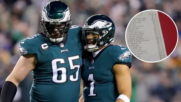 Super Bowl champion posted restaurant bill online to show how much NFL stars spend on a team meal