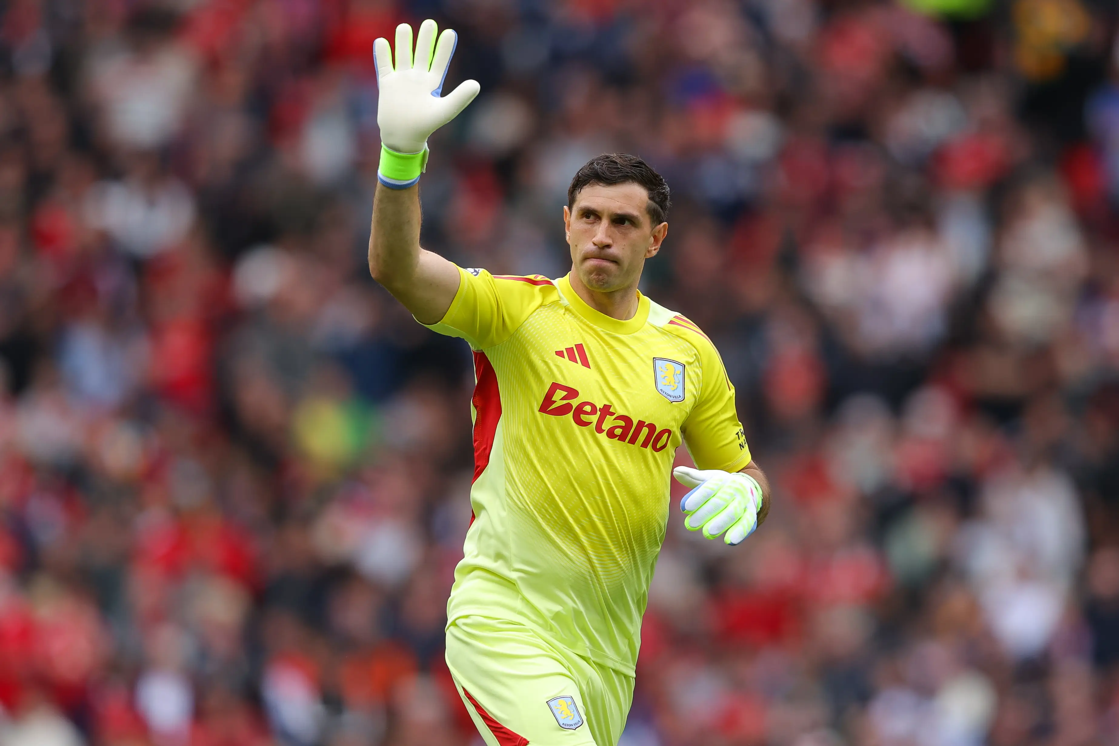 Emiliano Martinez is believed to be on Manchester United's radar. Image: Getty 