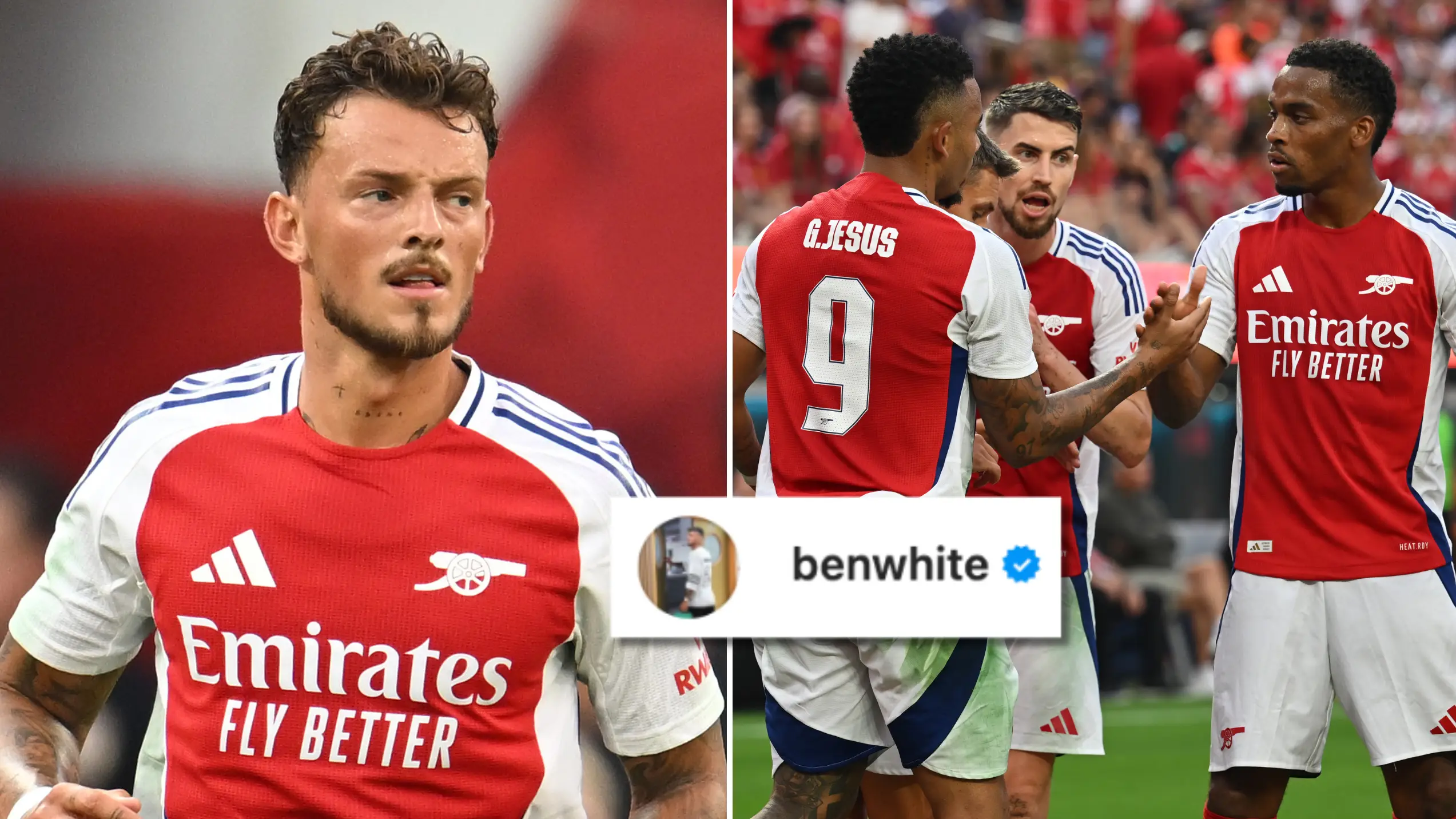 Fans react after Ben White posts 'brutal' message on his Arsenal teammate's Instagram after Man Utd win