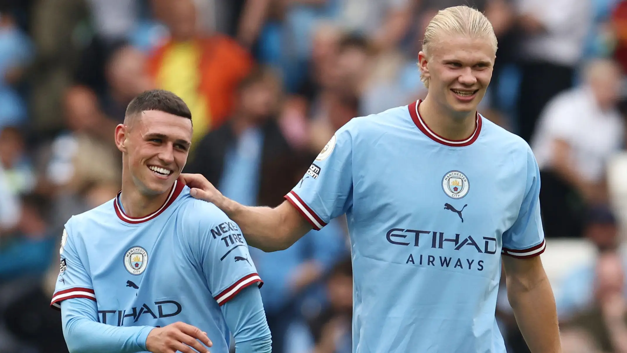 Erling Haaland makes tongue-in-cheek comment about Phil Foden's greediness