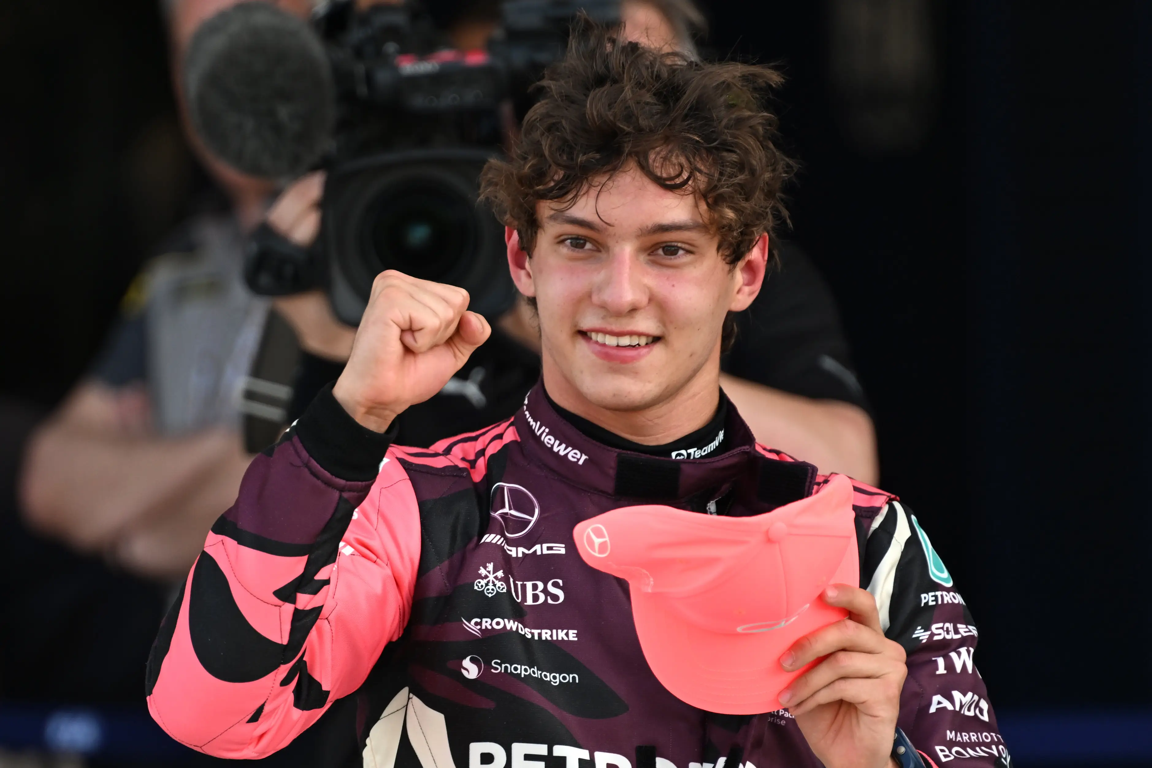 Andrea Kimi Antonelli will start from pole in the Miami Grand Prix sprint. Image: Getty