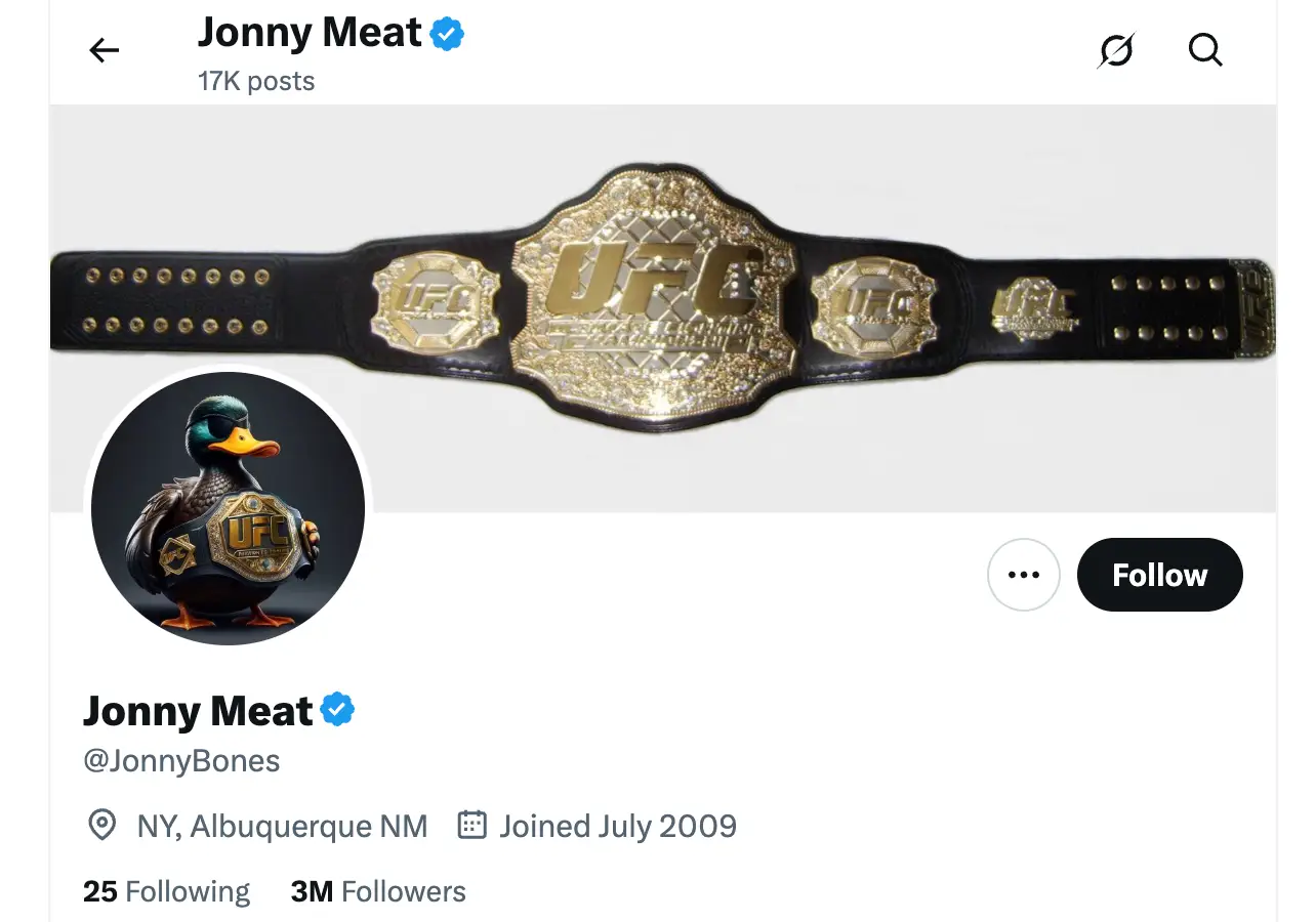 Jon Jones changed his profile picture after the eye poke incident. Image credit: X/@JonnyBones
