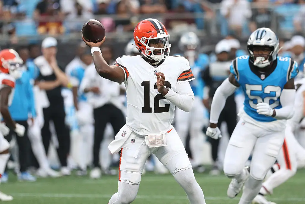 Cleveland Browns quarterback Shedeur Sanders in action (Credit:Getty)