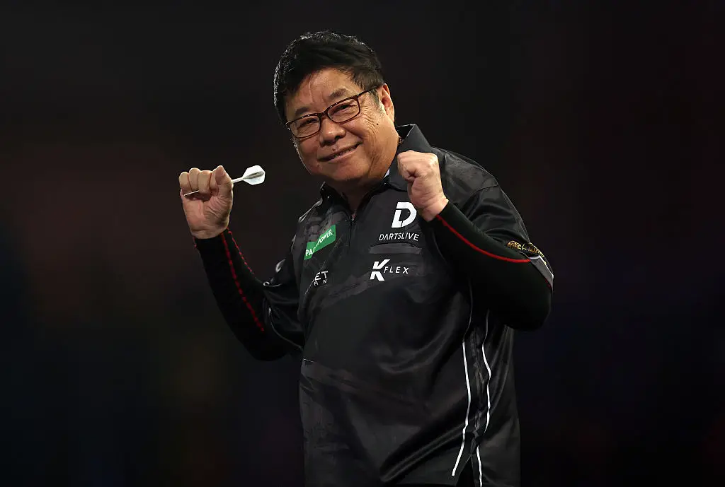 Paul Lim beat Jeffrey de Graaf to make history at the PDC World Darts Championship. (Andrew Redington/Getty Images)