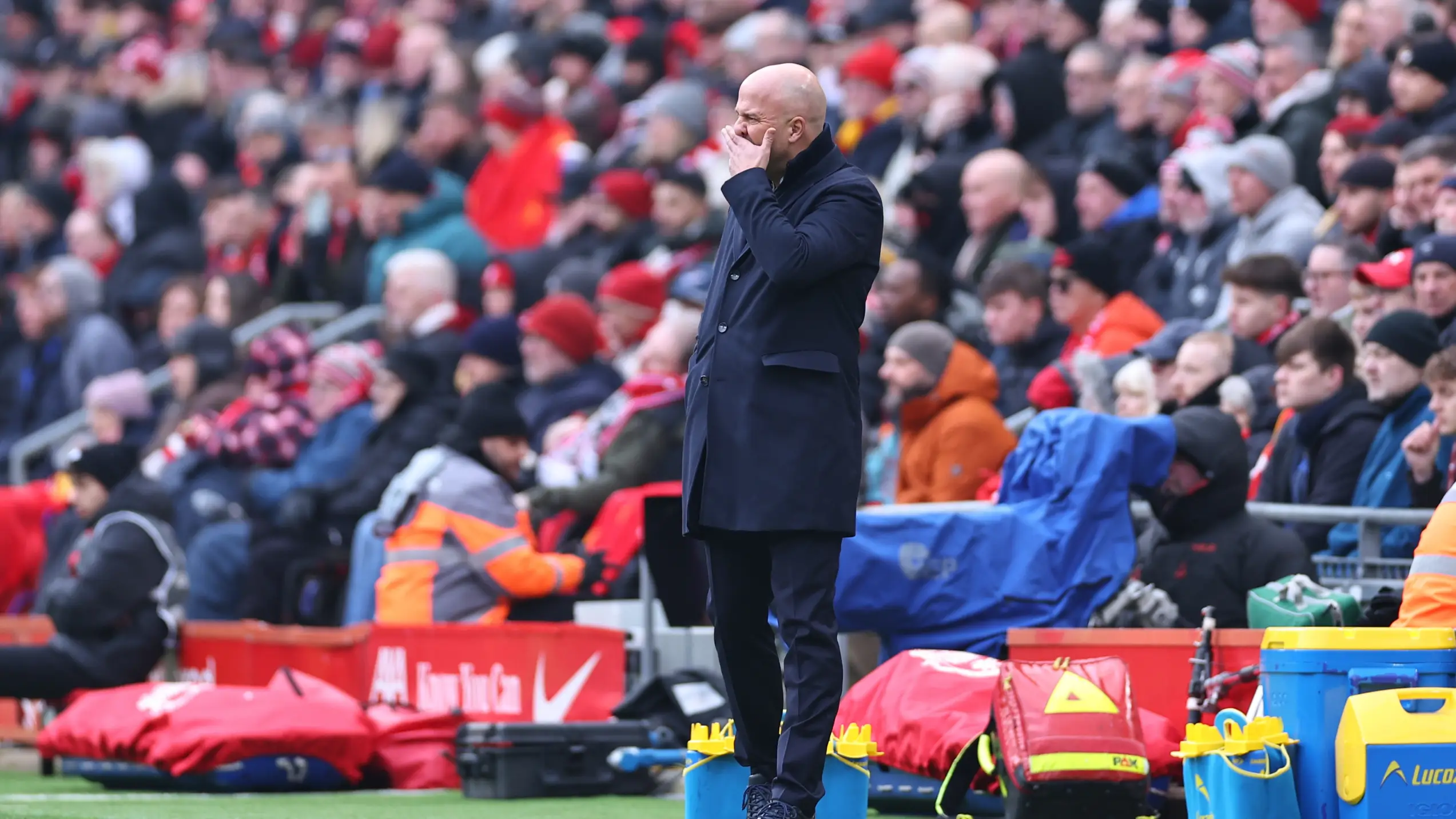 Why Arne Slot is allowed on the touchline for Liverpool vs Wolves despite his red card at Everton 