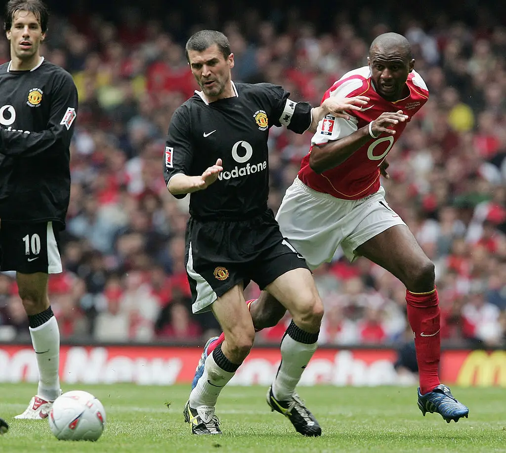 Roy Keane and Patrick Vieira in 2005 (Credit:Getty)
