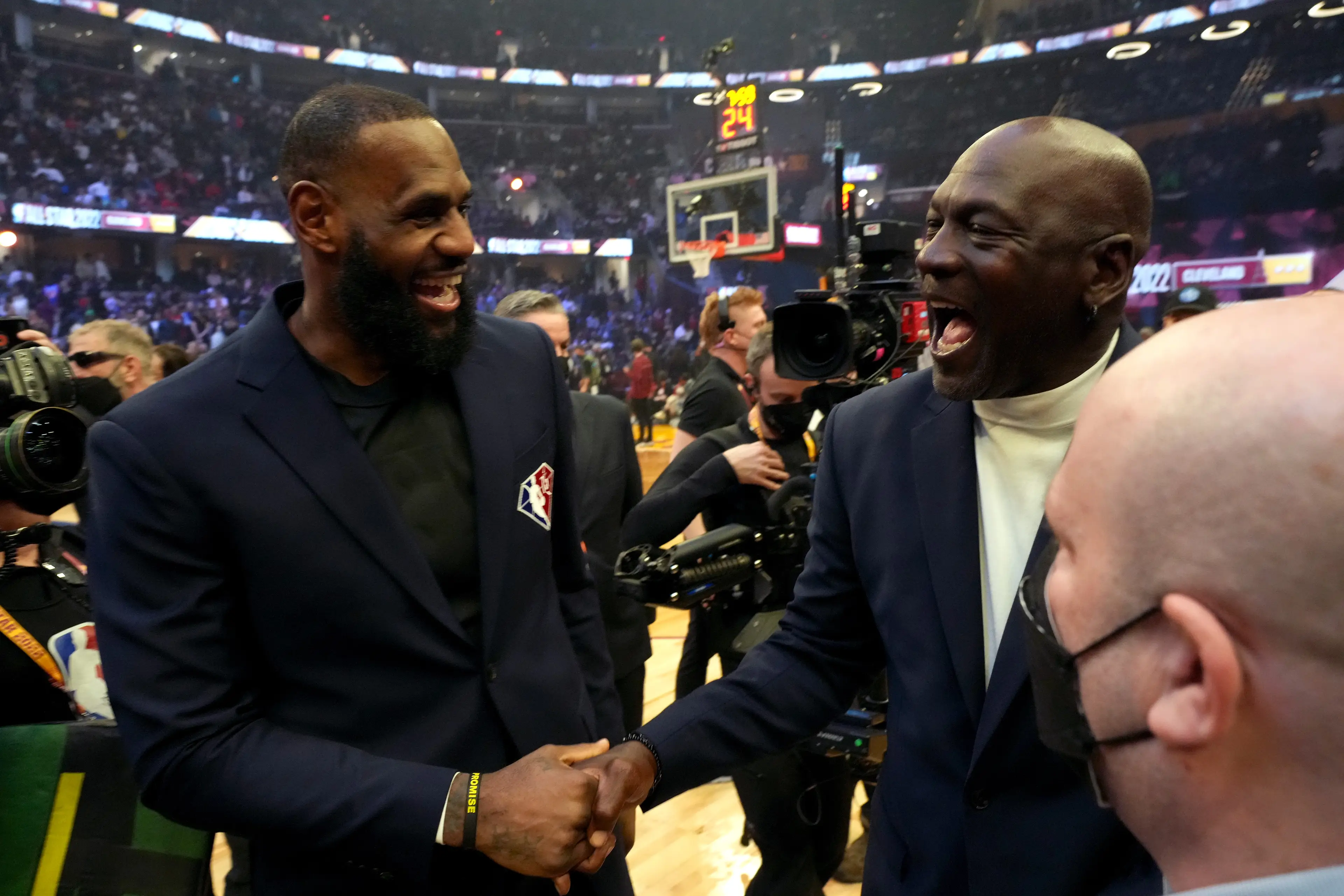 LeBron James and Michael Jordan. (Image: Getty)