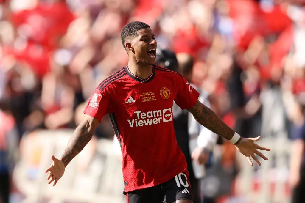 Rashford scored eight goals for Manchester United in 2023/24. (Image: Getty)