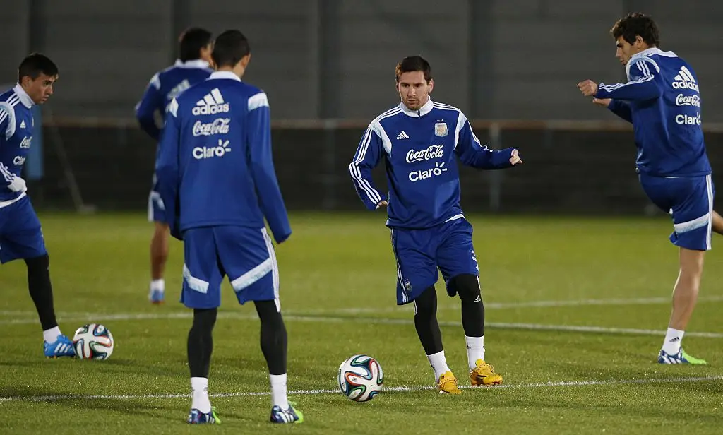 Lionel Messi in Argentina training (Credit:Getty)