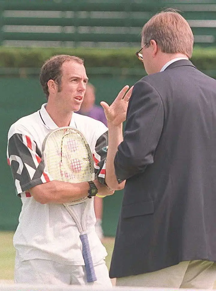 Jeff Tarango is one of the only players ever to be banned from Wimbledon. (Image: Getty)