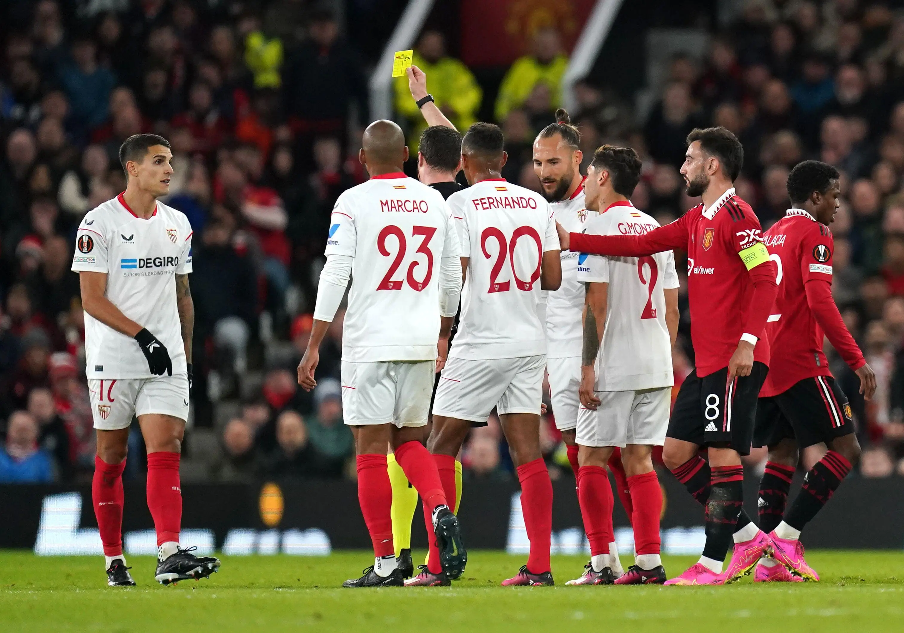 Lamela gets his booking. Image: Alamy