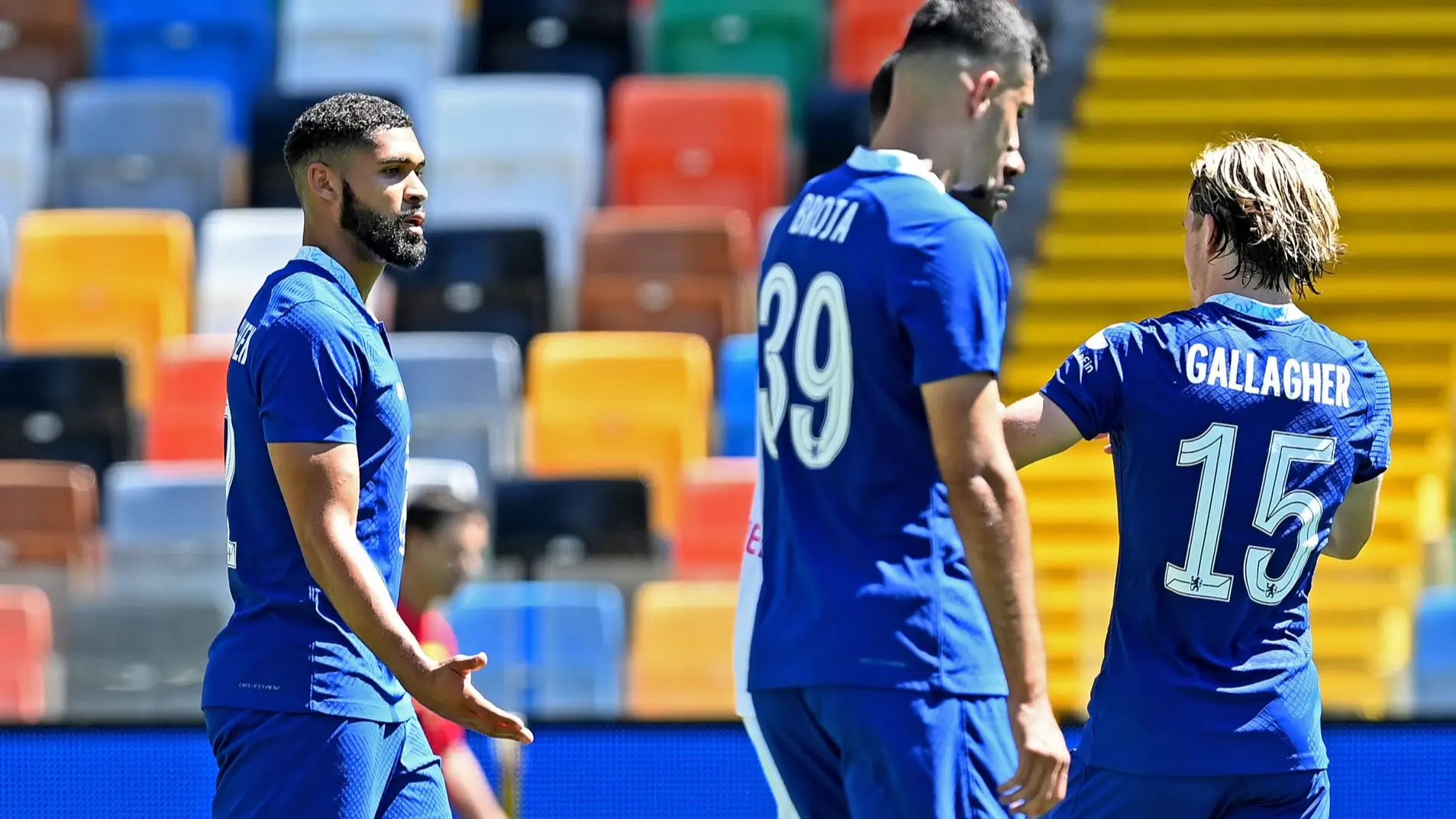 Ruben Loftus-Cheek celebrating the opener for Chelsea vs Udinese. (Chelsea FC)