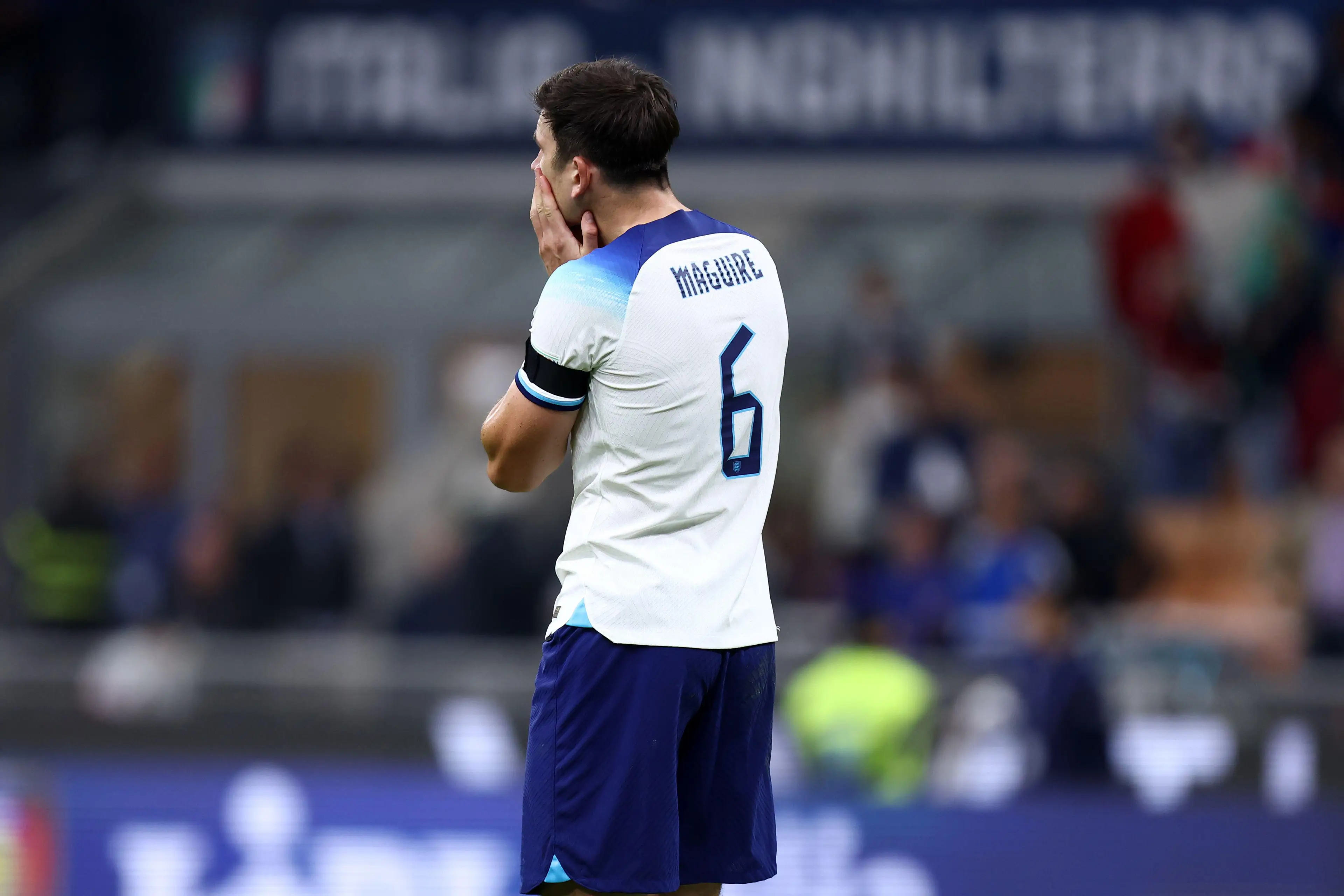 Maguire's reaction during the Italy game rather sums up everyone's feelings. Image: Alamy