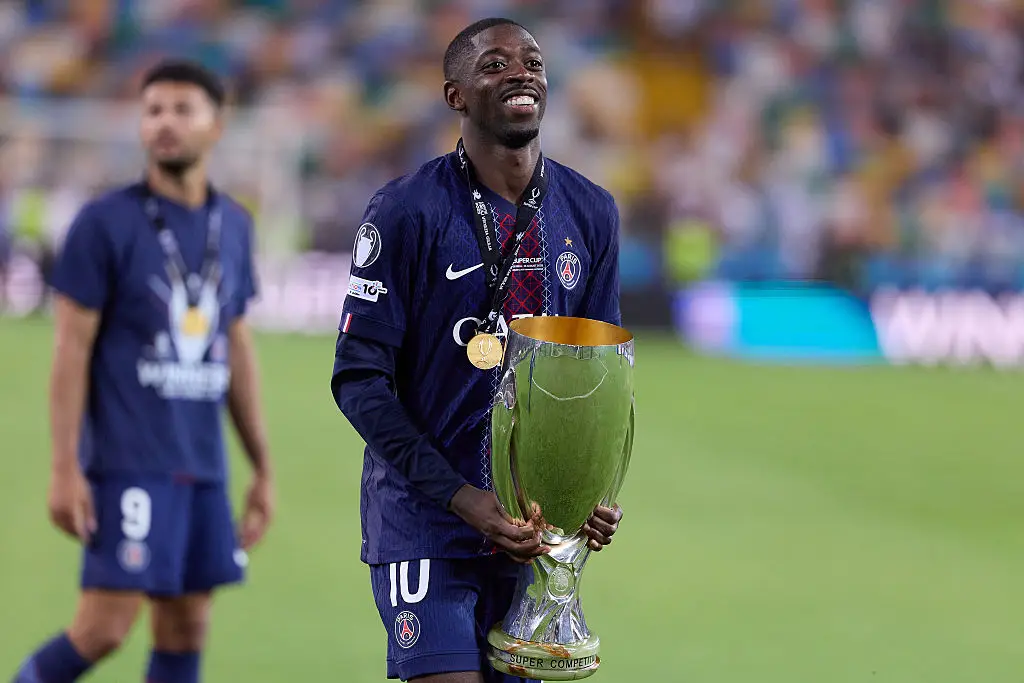 Ousmane Dembele was named player of the match after the Super Cup. (Image: Getty)
