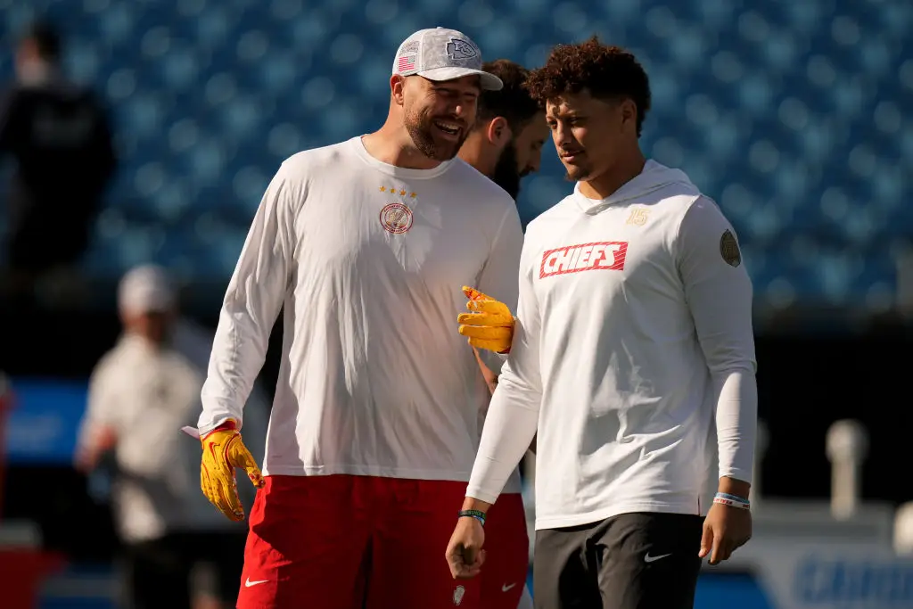 Travis Kelce and Patrick Mahomes are Kansas City Chiefs teammates (Credit:Getty)
