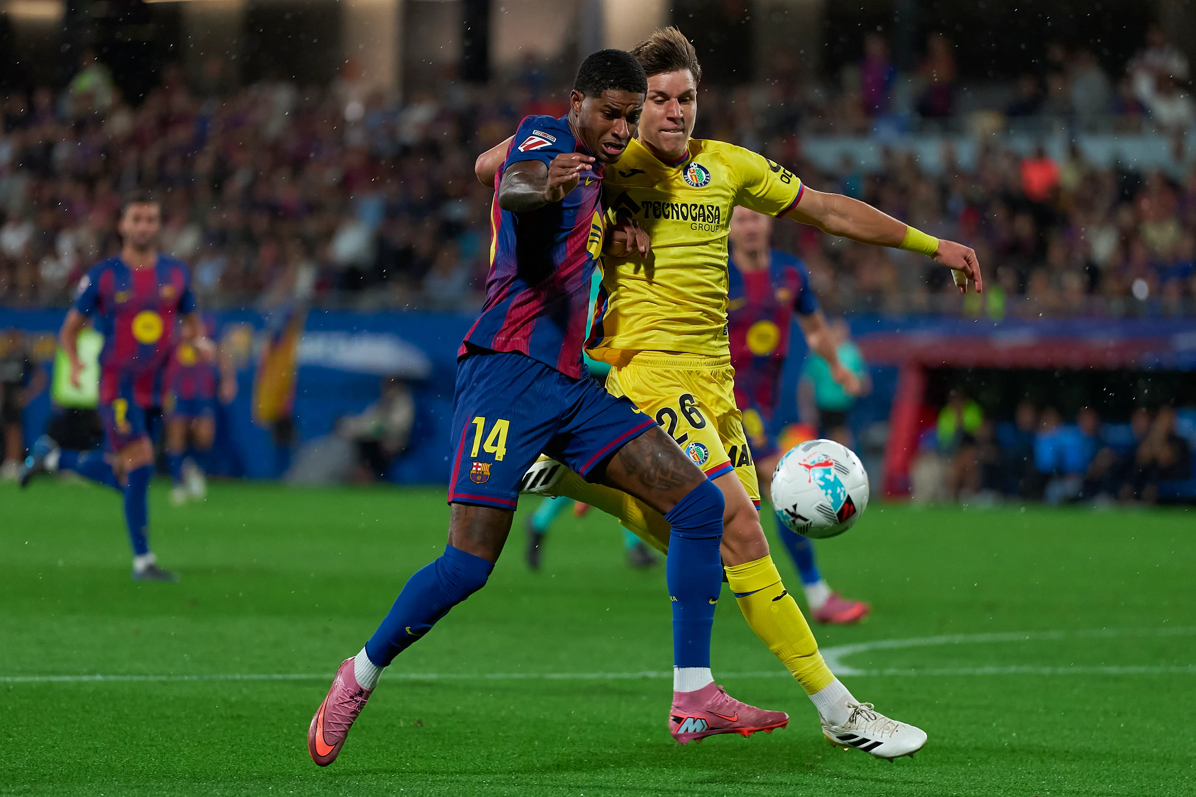 Marcus Rashford was dropped from the starting XI against Getafe. Image: Getty 