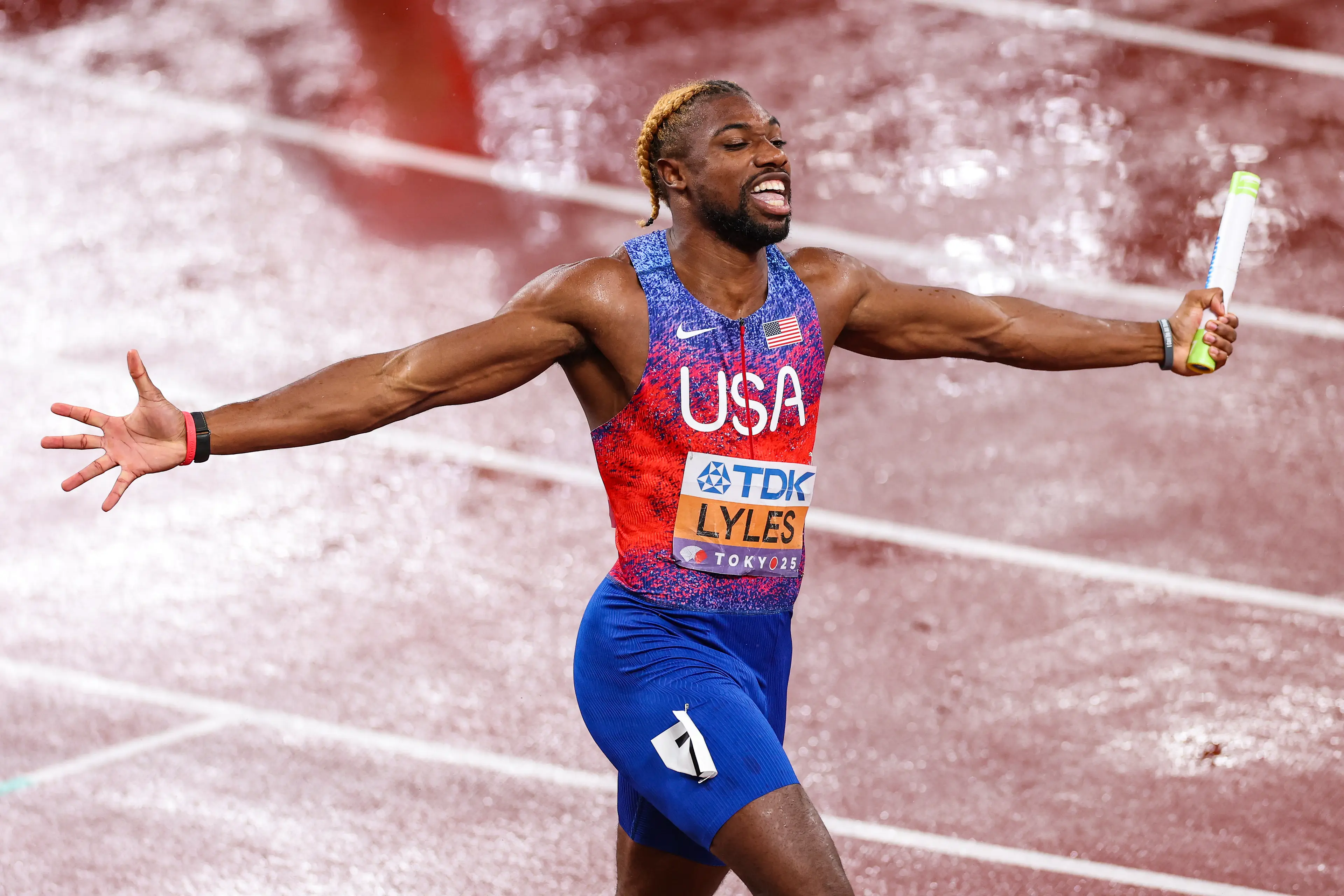 Noah Lyles in action. Image: Getty