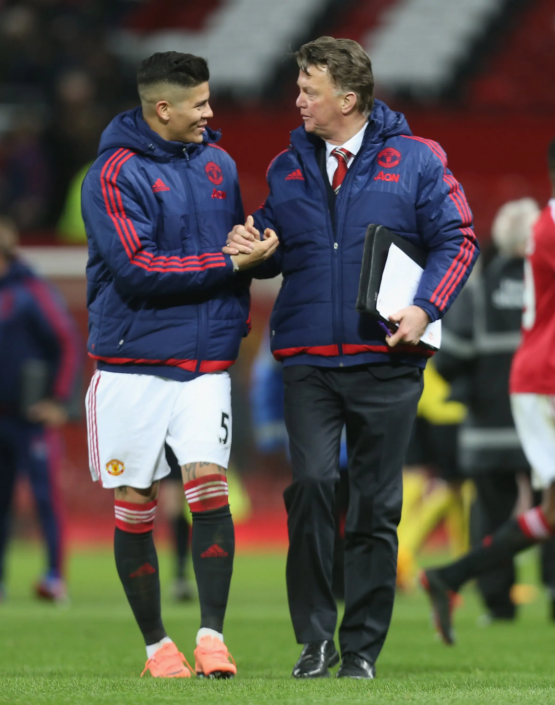 Van Gaal and Rojo pictured in 2016. Image credit: Getty