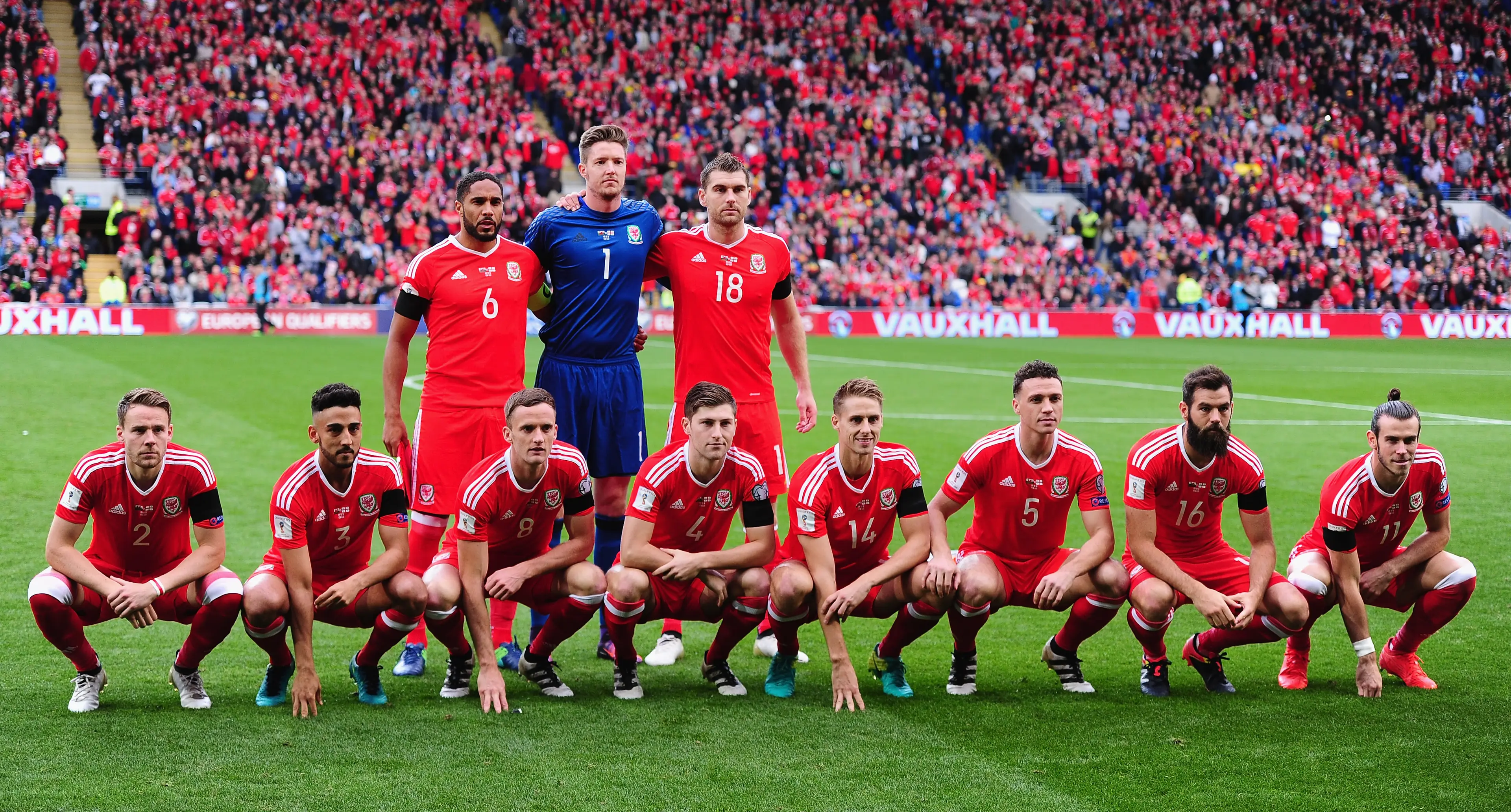 Wales line up ahead of their clash against Georgia. Image credit: Getty