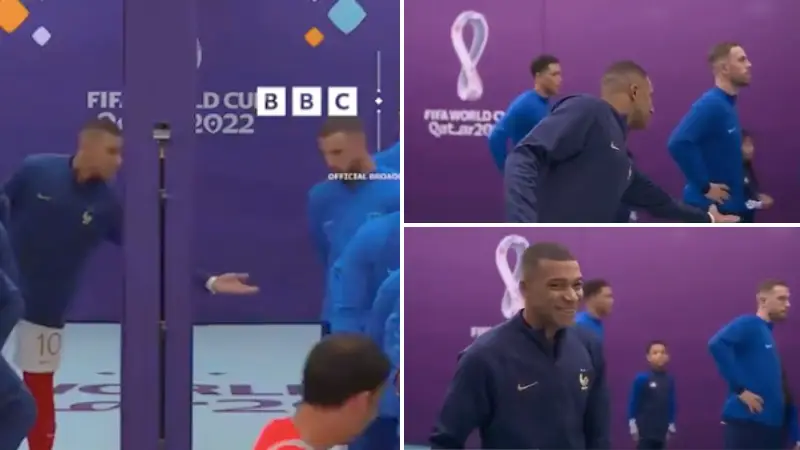 Kylian Mbappe was brutally pied by Kyle Walker in tunnel, it was so awkward