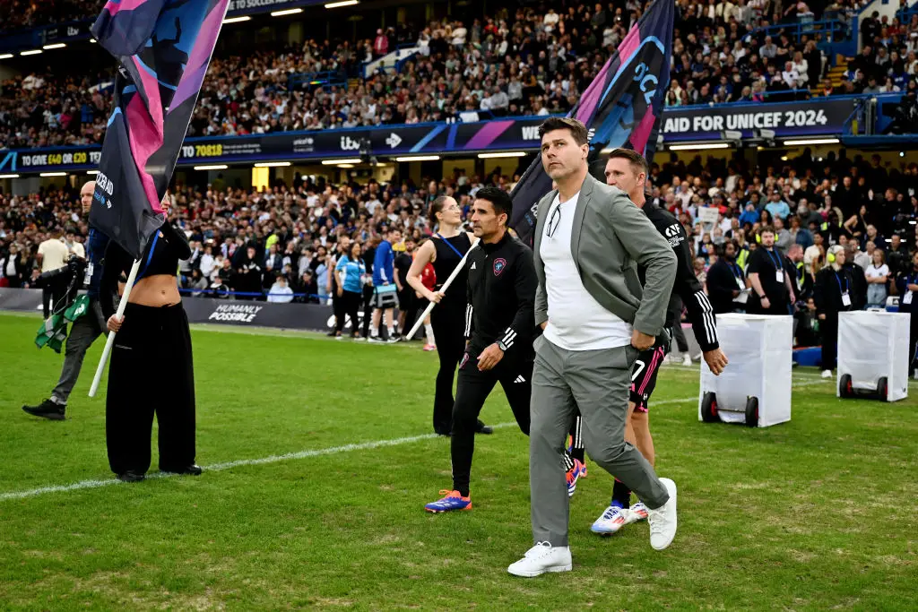 Pochettino managed World XI as they lost to England XI 6-3 at Stamford Bridge. (Source: Getty)