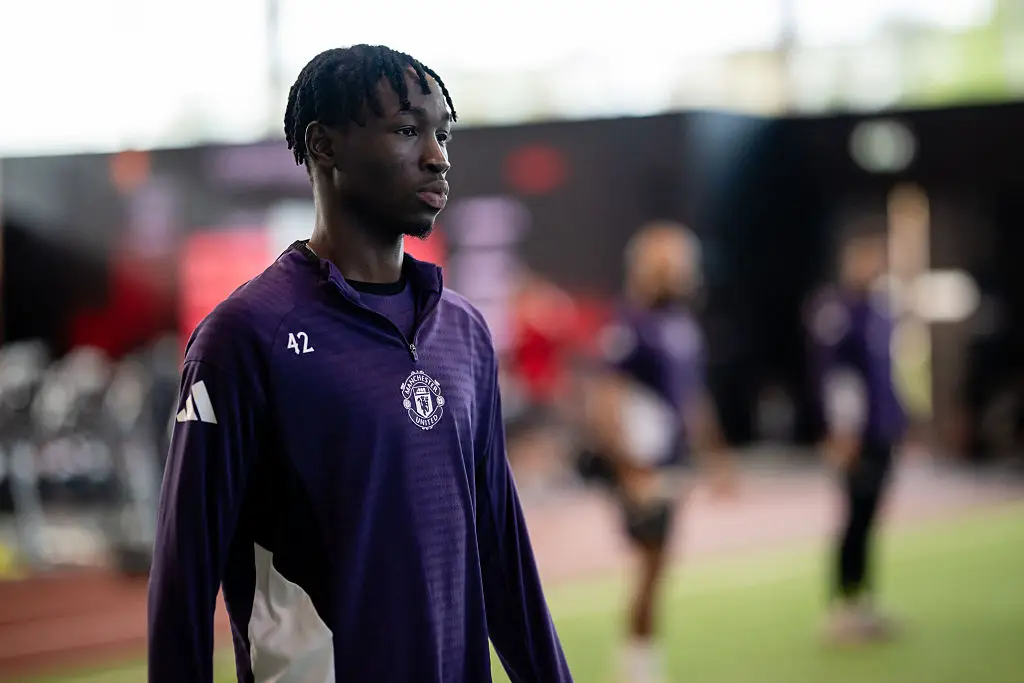Manchester United have confirmed that Sekou Kone has left the club on loan. (Image:  Ash Donelon/Manchester United via Getty Images)