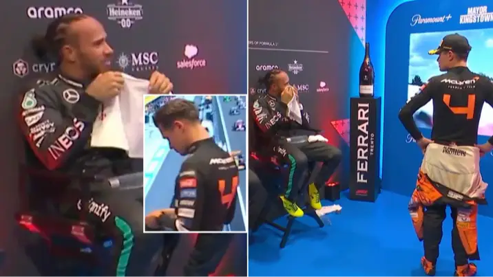 Lewis Hamilton and Lando Norris exchange in the cooldown room after Hungarian GP has got fans talking