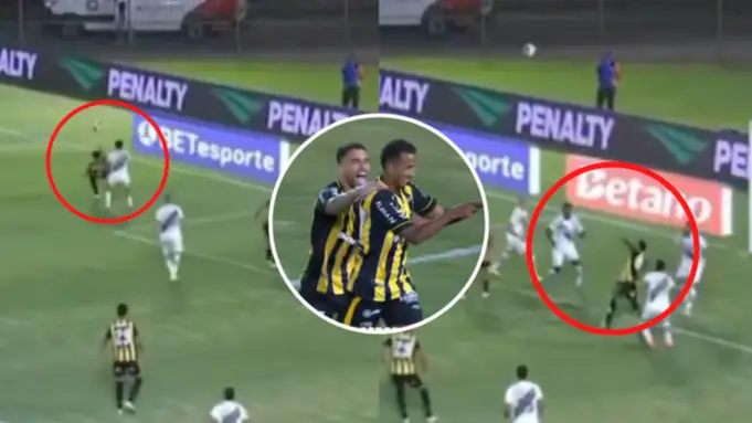 Incredibly rare 'dual bicycle kick' goal scored in Brazilian match and fans think the Puskas Award is done