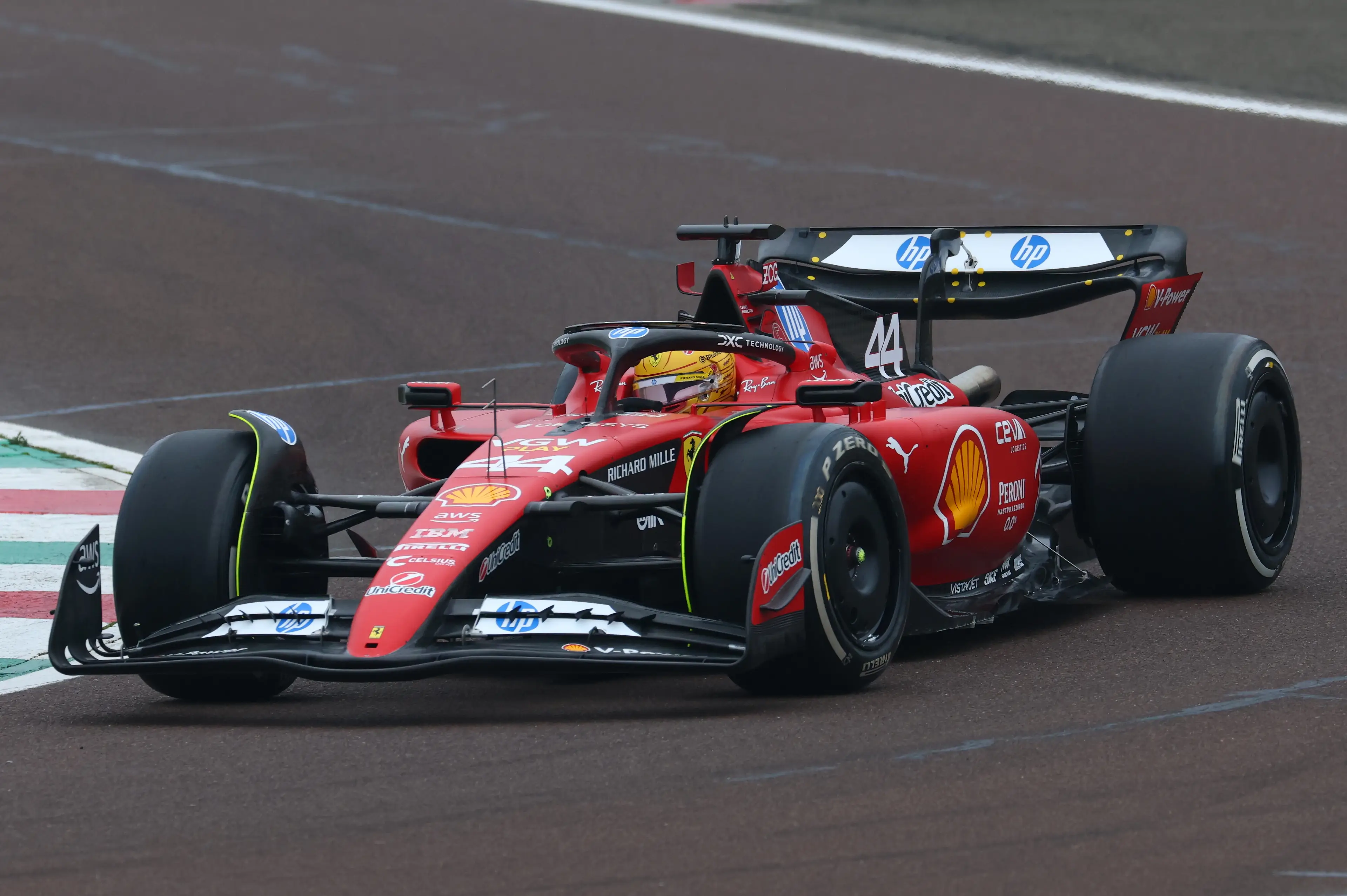 Lewis Hamilton made his Ferrari debut last week. Image: Getty